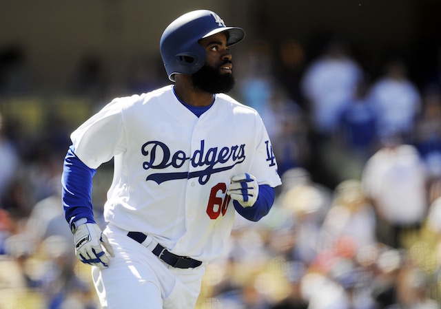 Andrew Toles hasn't played for the Dodgers since 2018 but the team