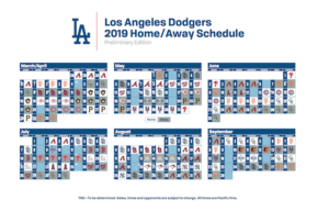 Dodgers 2019 Preliminary Schedule: Opening Day, Yankees Visiting Dodger