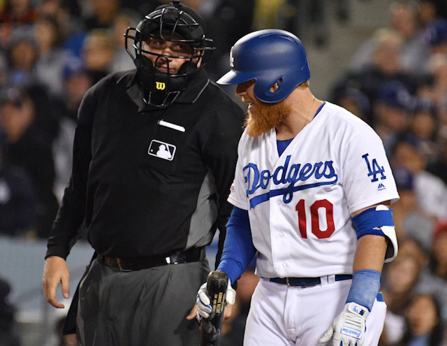 Dodgers' Justin Turner exits NLCS Game 4 with injury, ending his season –  Orange County Register