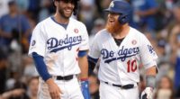 Los Angeles Dodgers teammates Chris Taylor and Justin Turner
