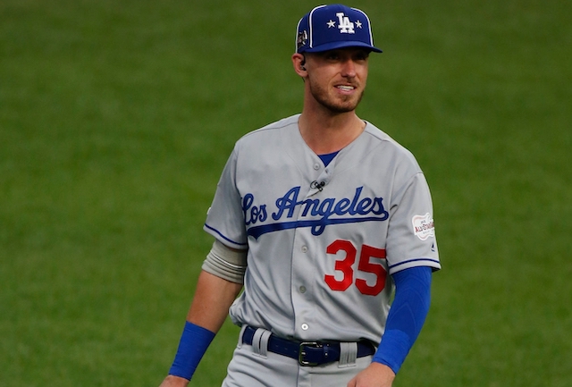 Youth National League Cody Bellinger Majestic Navy 2019 MLB All