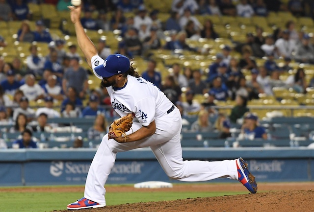 Los Angeles Dodgers closer Kenley Jansen against the Tampa Bay Rays