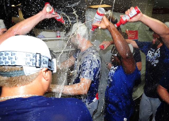 Dodgers NL West Championship Clinch Celebration 
