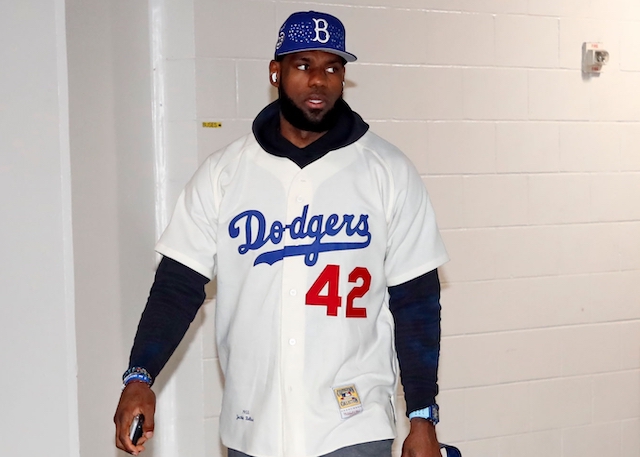 Lakers All-Star LeBron James Wears Jackie Robinson Dodgers Jersey ...
