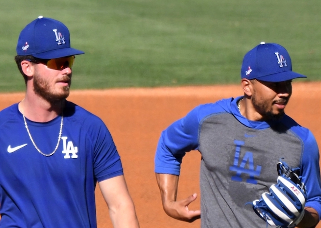 Bill Plunkett on X: #Dodgers Mookie Betts sending a message with his T- shirt during BP  / X