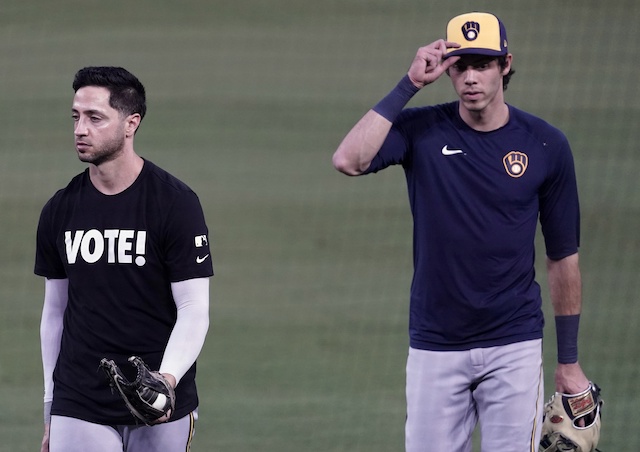 Ryan Braun, Christian Yelich out