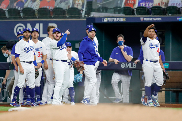 Cody Bellinger and Mookie Betts World Series Celebration 