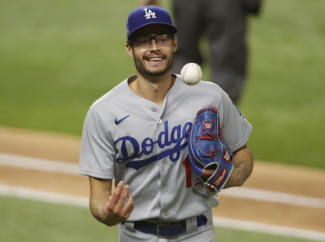 Joe Kelly Los Angeles Dodgers 2020 World Series Champions Pouty