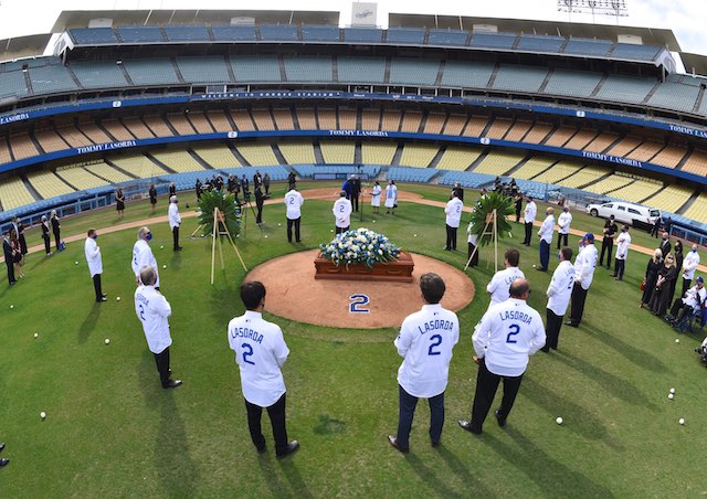 Justin Turner, Eric Karros among Dodgers attendees at Tommy Lasorda  Celebration of Life 