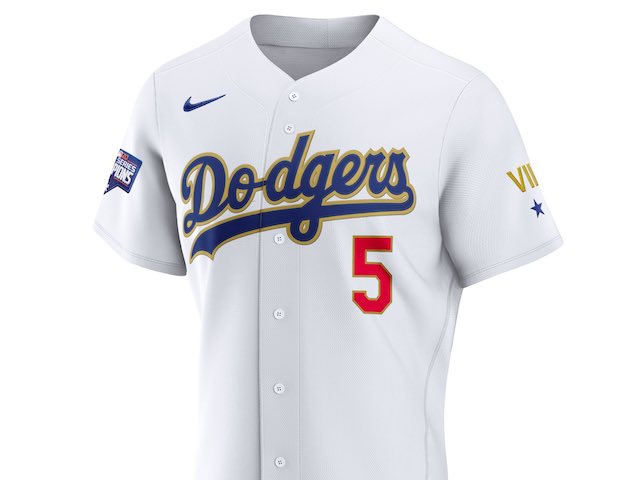 gold dodgers jersey