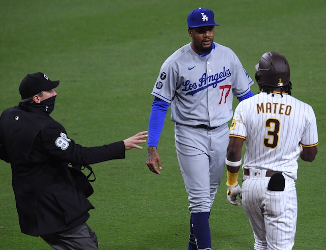 Dodgers, Padres benches clear after Dennis Santana hits Jorge Mateo