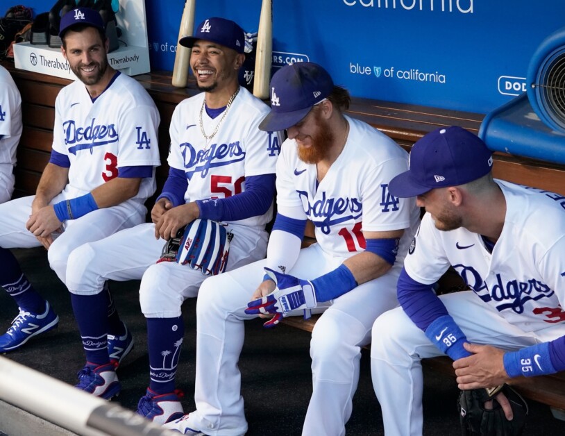 Does the pose by these Dodgers players make you laugh or cringe