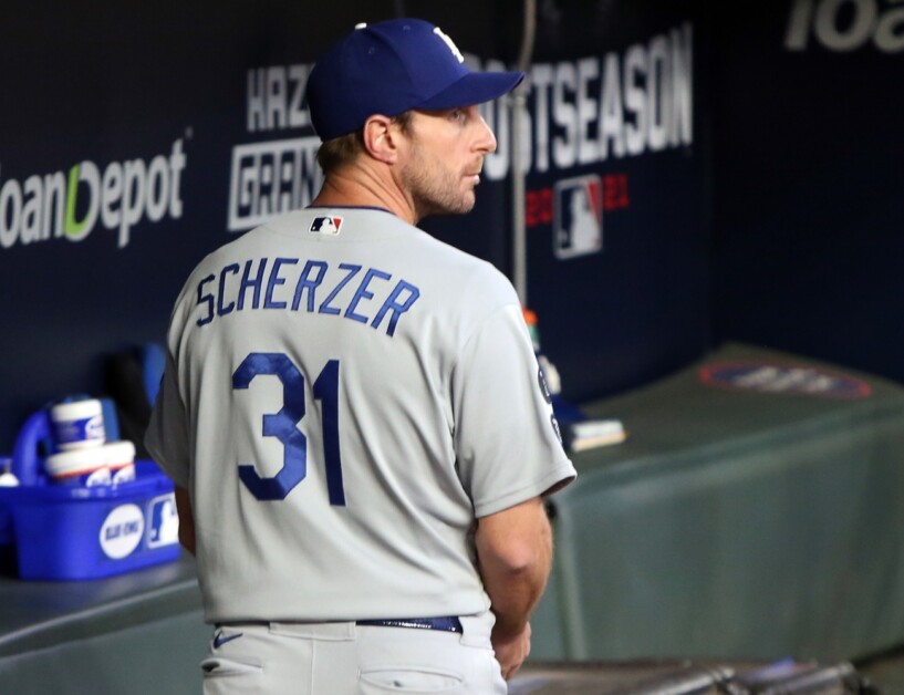 Max Scherzer Los Angeles Dodgers Nike Name & Number T-Shirt