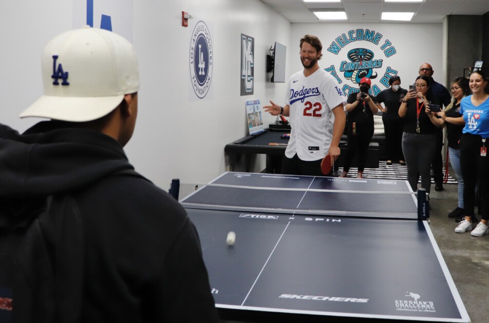 Clayton Kershaw and Family Attend Charity Ping Pong Tournament