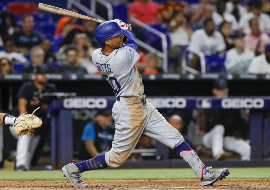 Betts ties MLB record with 10th leadoff homer in first half to help Dodgers  rout Angels 10-5