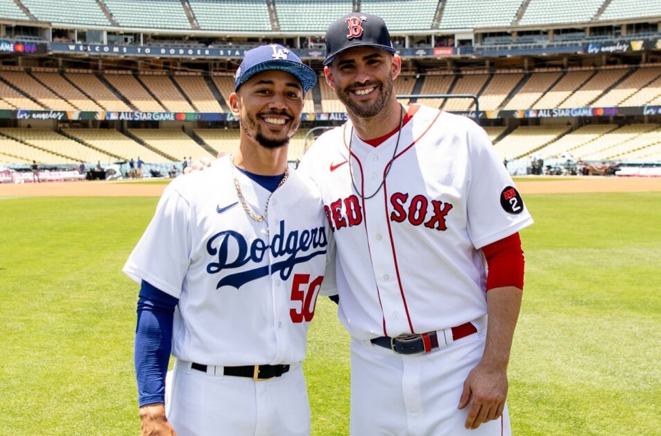 Dodgers reunion has Mookie Betts, J.D. Martinez back at star heights - Los  Angeles Times