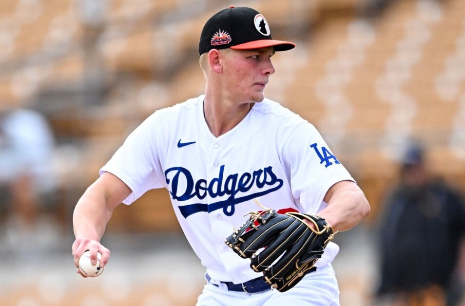 Dodgers Rumors Emmet Sheehan Making MLB Debut Against Giants   Emmet Sheehan 2022 Arizona Fall League 