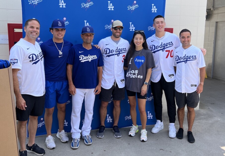 Matthew Moreno on X: Chris Taylor, Bobby Miller, Dino Ebel and Clayton  McCullough are participating in the #Dodgers backpack drive.   / X